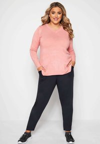 Yours Clothing Tygbyxor - blue