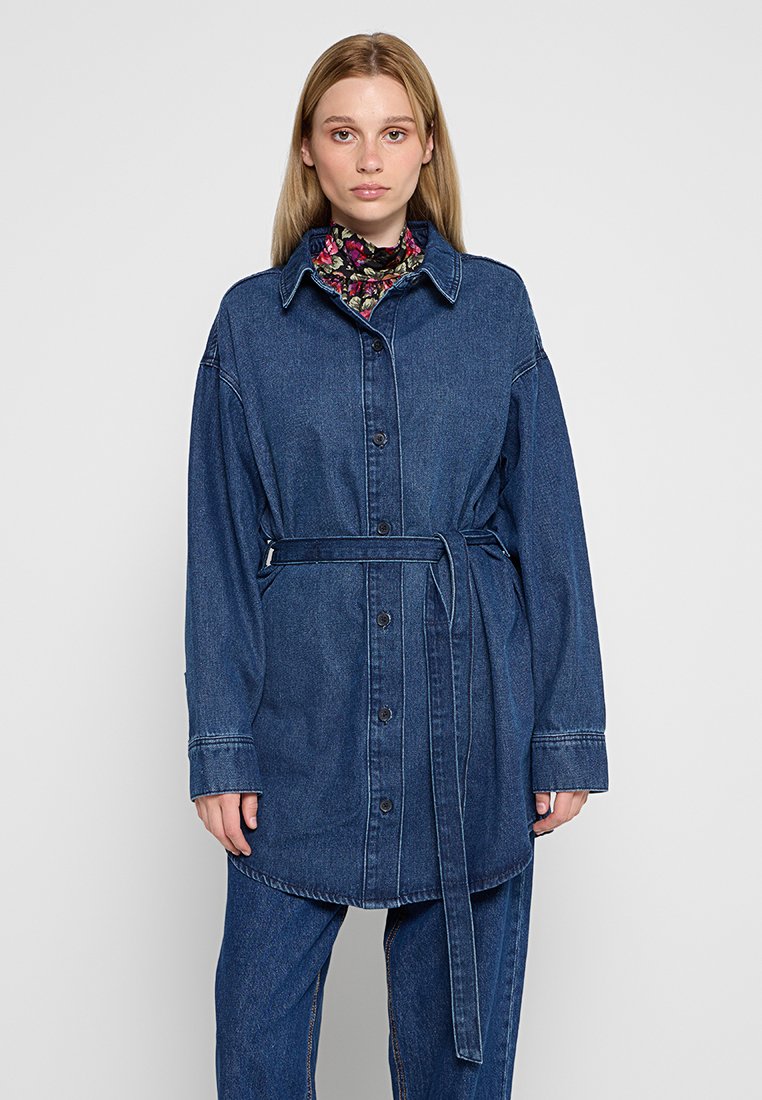 ONLY Carmakoma Overhemdblouse donkerblauw