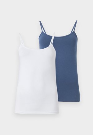 ONLLOVE SINGLET 2 PACK - Top - white/vintage indigo