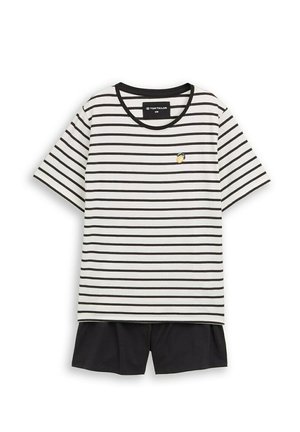TOM TAILOR, TOM TAILOR BODYWEAR PYJAMA-SET MIT STREIFENMUSTER - Conjunto de pijama - black-medium-striped