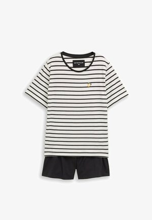 TOM TAILOR, TOM TAILOR BODYWEAR PYJAMA-SET MIT STREIFENMUSTER - Conjunto de pijama - black-medium-striped