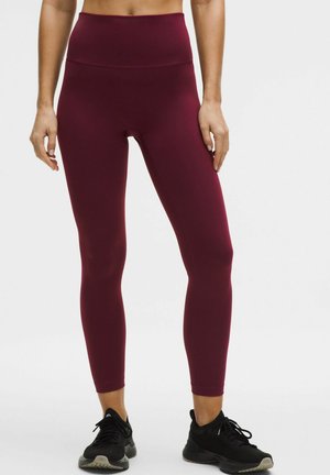 WUNDER TRAIN NO LINE HIGH-RISE 63CM - Leggingek - burgundy bay