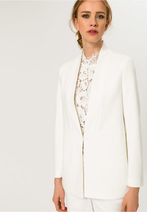 SHAWL COLLAR - Krótki płaszcz - white