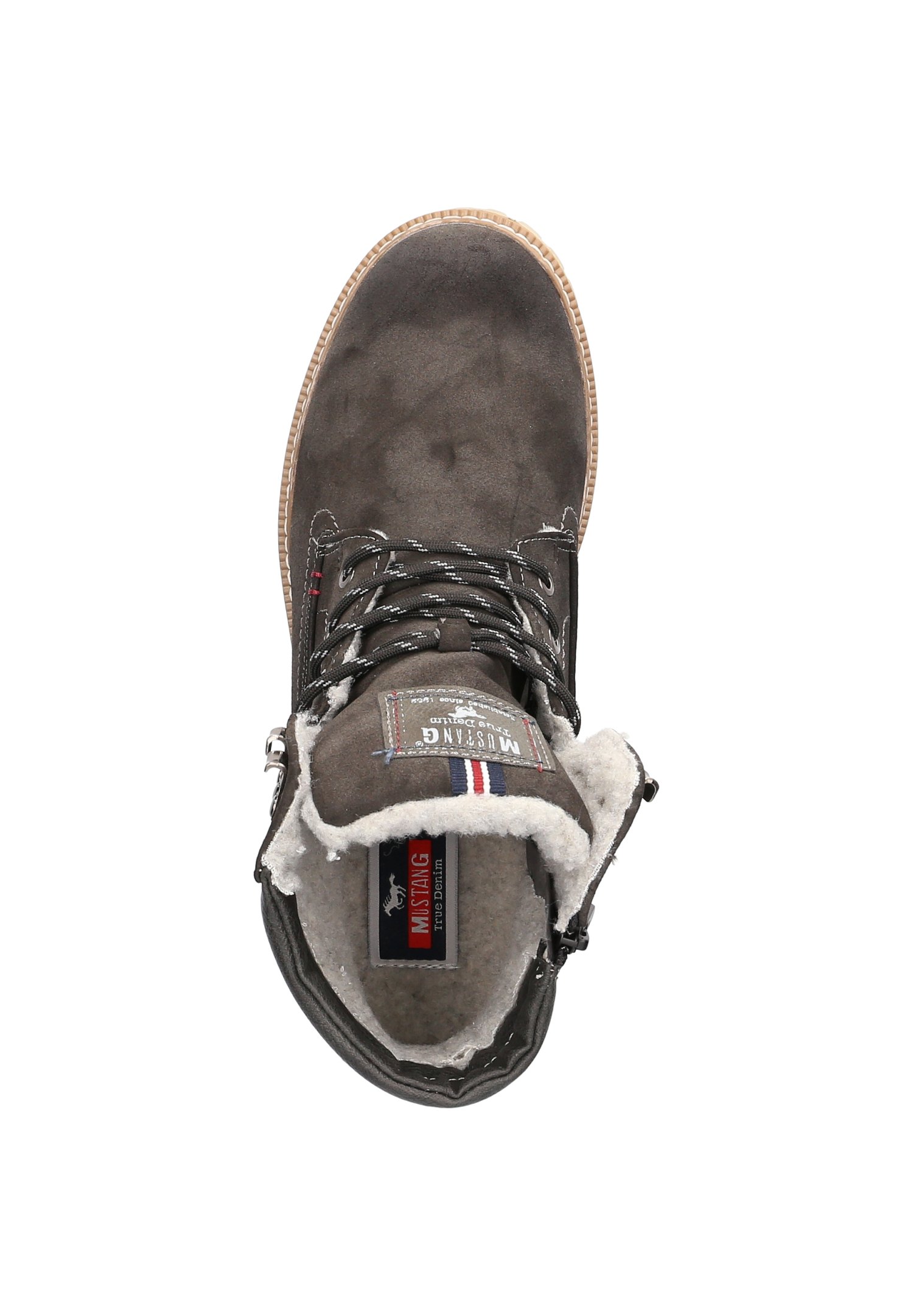 Mustang Stivaletti Uomo 4142-602 – Grigio, Numero 47 EU, Con Cerniera E Allacciatura