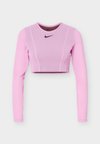 NIKECOURT SLAM LONGSLEEVE CROP - Μπλούζα με μακριά μανίκια - light magenta/tattoo/black
