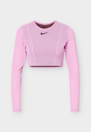 Nike Performance, NIKECOURT SLAM LONGSLEEVE CROP - T-shirt à manches longues - light magenta/tattoo/black