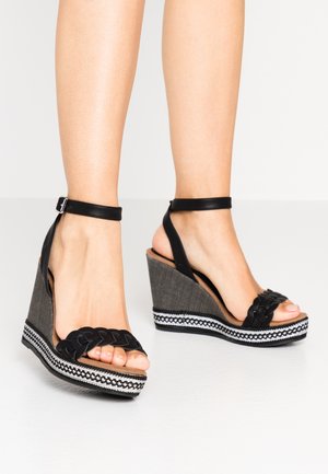 Sandalen met hoge hak - black