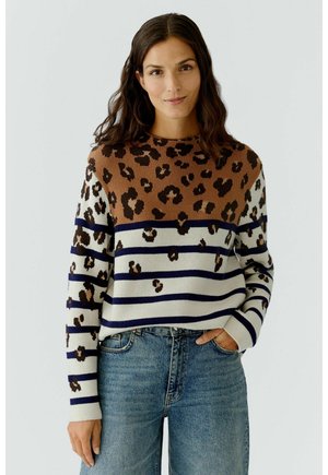 Pullover - offwhite camel