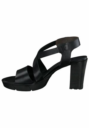 Sandalen met plateauzool - black