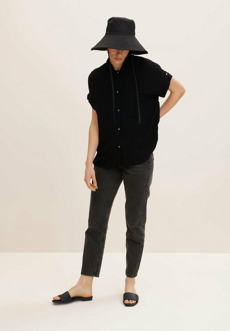 Damen Hemdblusen | TOM TAILOR MIT FIXIERTEM ÄRMELAUFSCHLAG Hemdbluse deep black/schwarz - ET93886 Damen Hemdblusen | TOM TAILOR MIT FIXIERTEM ÄRMELAUFSCHLAG Hemdbluse deep black/schwarz - ET93886