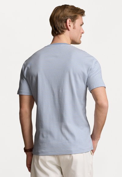 Polo Ralph Lauren CLASSIC FIT STRIPED SOFT COTTON T-SHIRT - Marškinėliai su spaudiniu - vessel blue/white