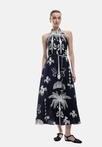Koton PRINTED HALTER NECK  - Vestito casual - black