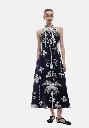 PRINTED HALTER NECK  - Day dress - black