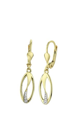 Boucles d'oreilles - weiß goldfarben