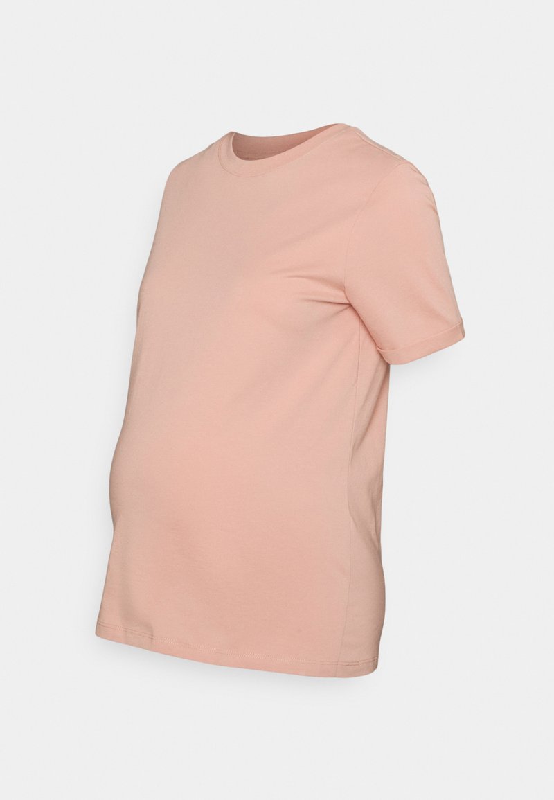 Pieces Maternity PMRIA FOLD UP SOLID TEE  - T-shirt básica - misty rose
