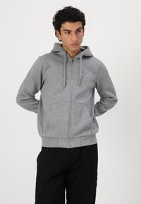 Tommy Hilfiger SMALL LOGO ZIP  - Hoodie - medium grey heather
