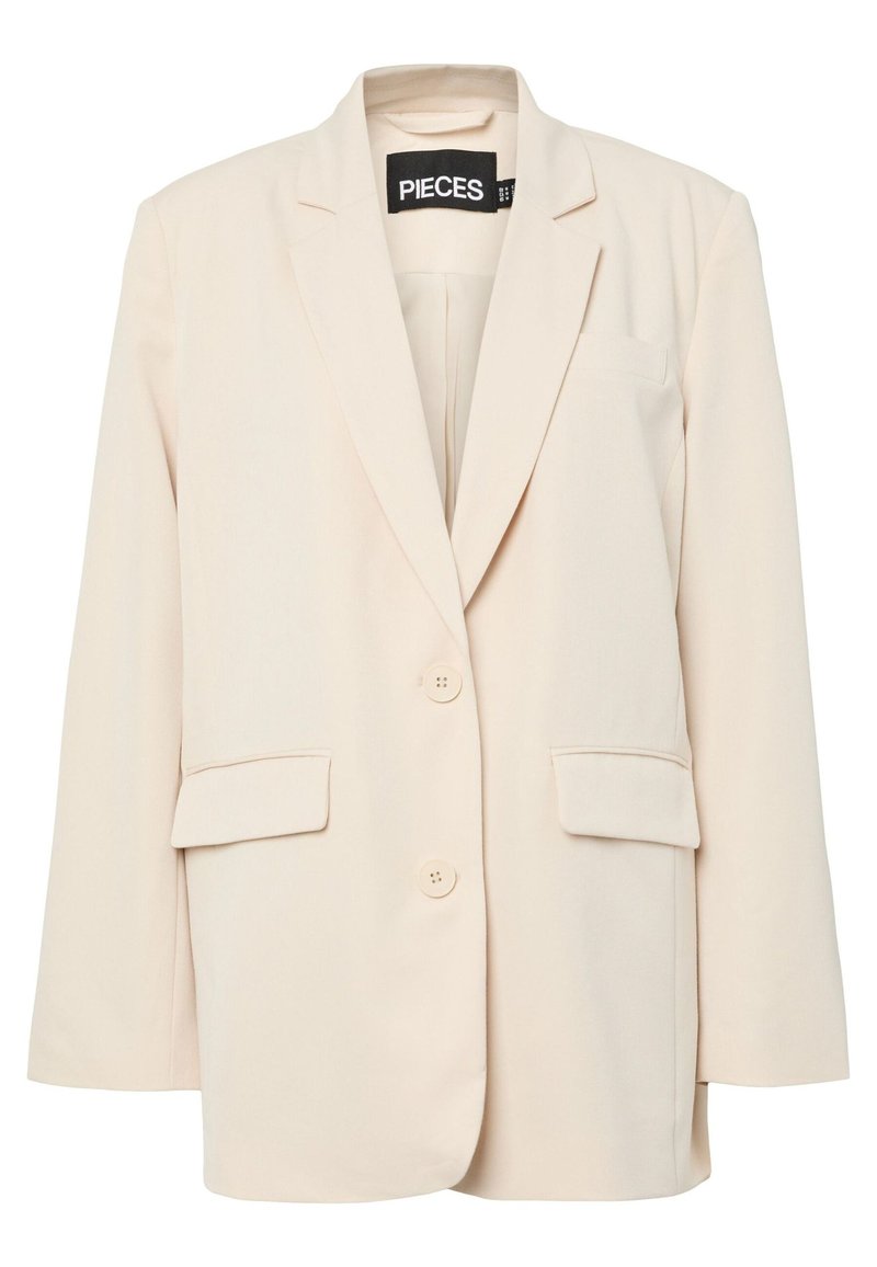 Pieces Oversized PCKAMIL - Blazer - sandshell/offwhite - Zalando