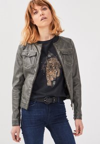 BONOBO Jeans Imitatieleren jas - vert kaki