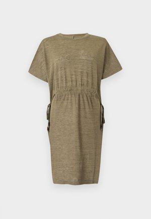 ONLY, ONLPEARL ELASTIC WAIST DRESS - Jerseykjole - khaki