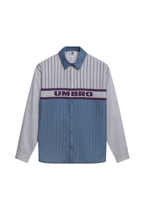 Umbro, PRINTED BOXY LS SHIRT - Πουκάμισο - stormy weather brilliant white dress blue