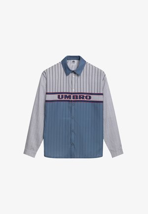 Umbro, PRINTED BOXY LS SHIRT - Πουκάμισο - stormy weather brilliant white dress blue
