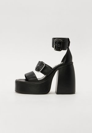 HEART - High heeled sandals - black
