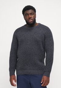Jack & Jones JJJONES CREW NECK - Jumper - asphalt/black