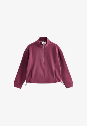 Self., HALF ZIP SWEATSHIRT - Sweatshirt - burgundy red