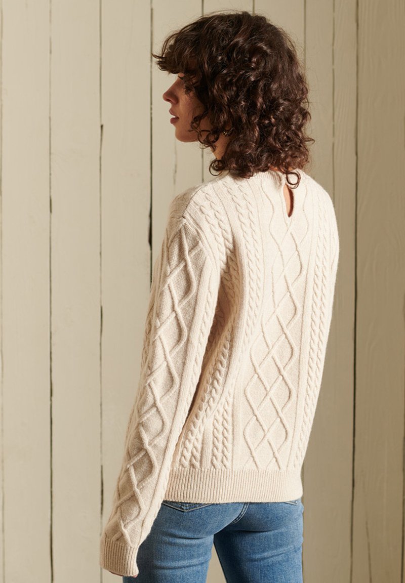 Damen Strickjacken | Superdry Strickpullover sand marl/nude - BM00533 Damen Strickjacken | Superdry Strickpullover sand marl/nude - BM00533