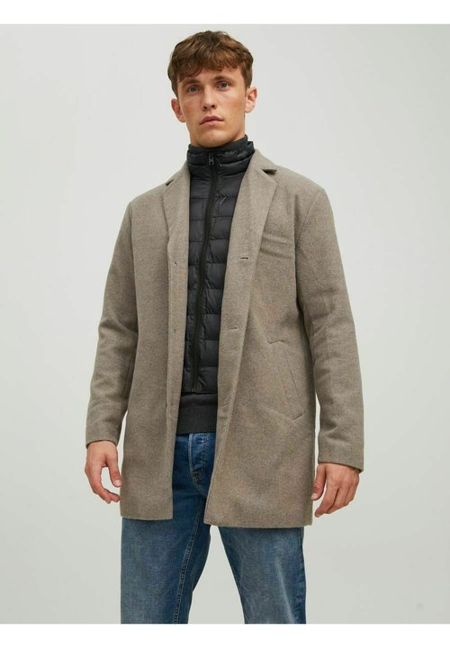 Jack and Jones Men's Melton Single-Breasted Overcoat | Sports World