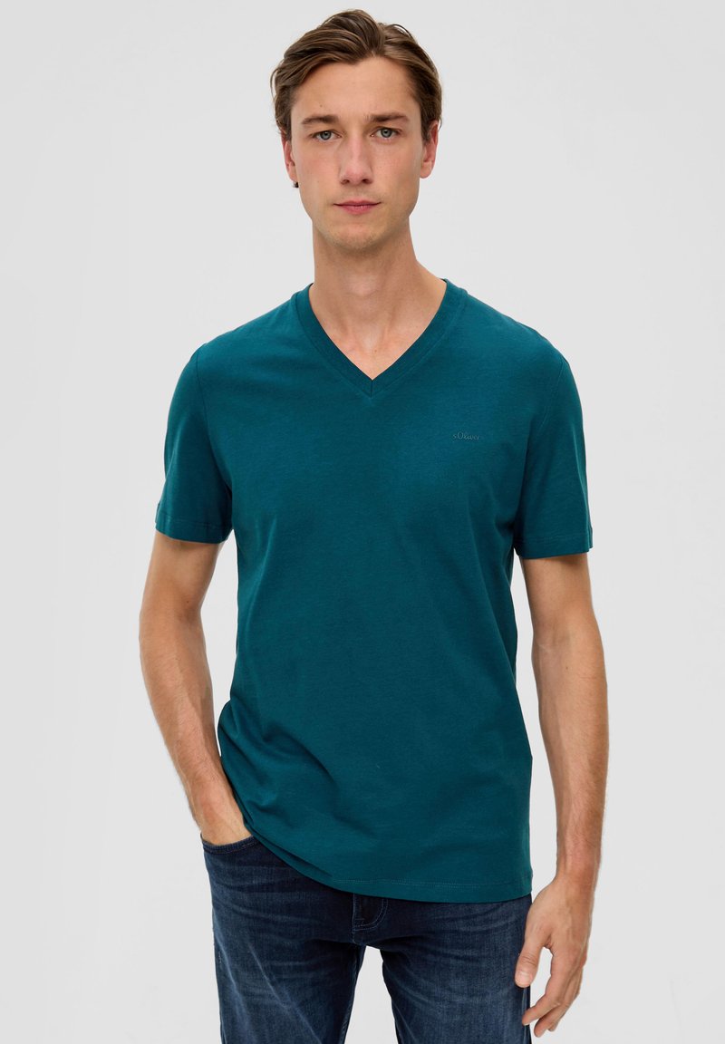 s.Oliver Basic T-shirt - petrol