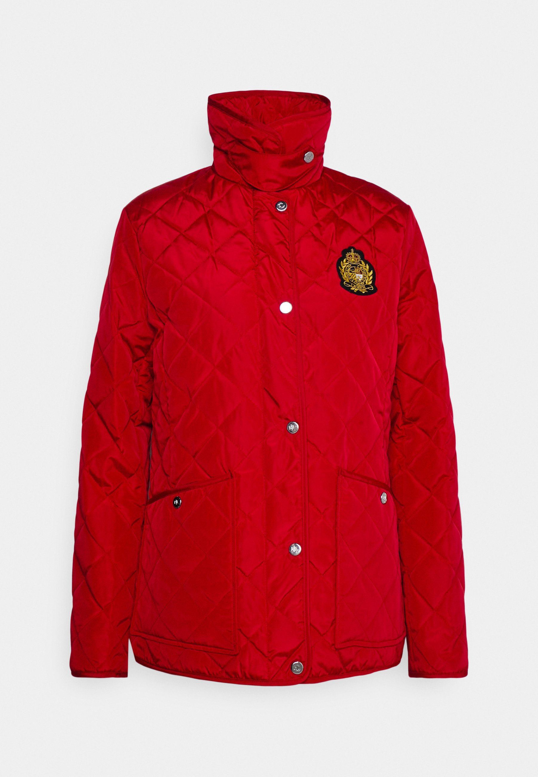 ralph lauren red quilted jacket