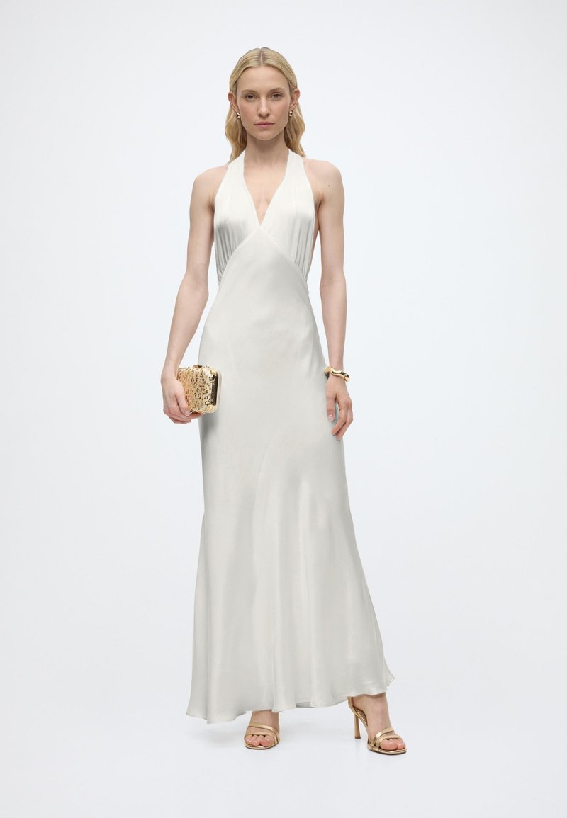 Bardot THENA HALTER NECK MAXI DRESS - Cocktail dress / Party dress -  ivory/beige - Zalando.ie