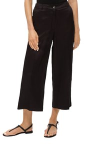 s.Oliver BLACK LABEL CULOTTE  WIDE LEG - Broek - schwarz