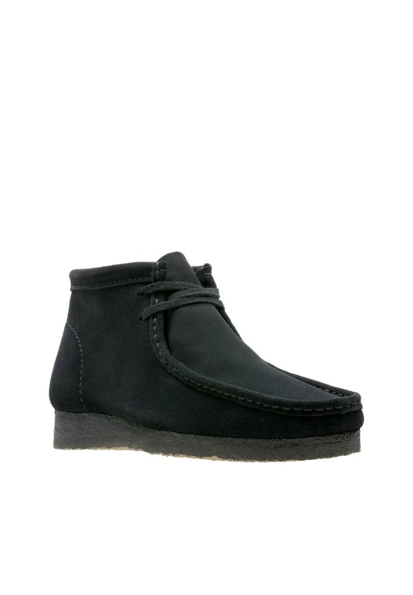 WALLABEE BOOT - Casual lace-ups - schwarzes veloursleder2