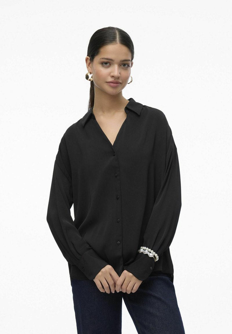 Vero Moda VMNEWHALLIE TIE DRESS - Abito a camicia - night sky/blu scuro