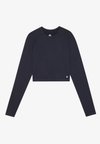 ESSENTIAL CROPPED LONG SLEEVE TOP WITH THUMB HOLES - Maglietta a manica lunga - dark blue
