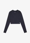 ESSENTIAL QUICK DRY CROPPED LONG SLEEVE TOP WITH THUMB HOLES - Pikkade varrukatega topp - dark blue