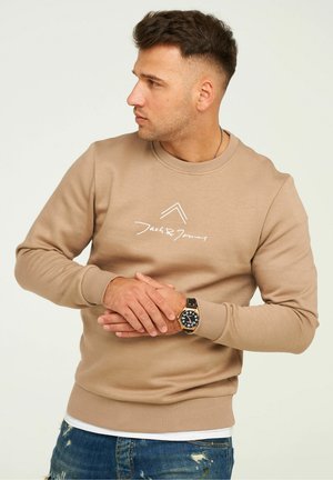 Jack & Jones LABO CREW NECK - Sweatshirt - dune