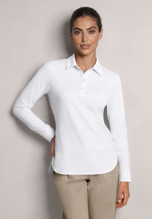 MADELEINE, MADELEINE BLUSE SPORTIVE BLUSE IM MATERIALMIX - Poloshirt - white
