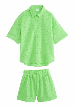 Next TEXTURED SET - REGULAR FIT - Shorts - lime green