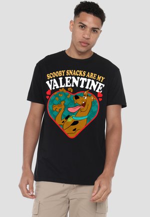 Cotton Soul, SCOOBY DOO SCOOBY SNACKS ARE MY VALENTINE - T-Shirt print - black