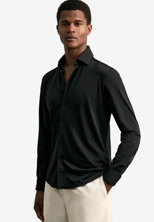 REGULAR FIT VOYAGER LONG-SLEEVE TRAVEL - Businesshemd - black
