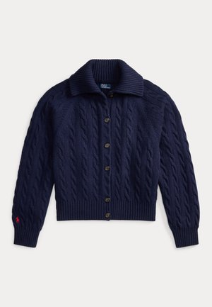 Polo Ralph Lauren, CABLE-KNIT WOOL-CASHMERE JACKET - Cardigan - hunter navy