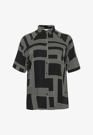 Kaffe Curve Užsagstoma palaidinė - black chalk graphic lines