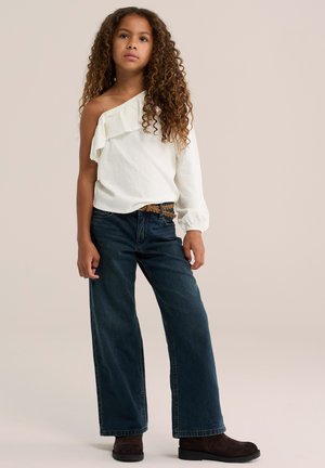 WE Fashion, Pikkade varrukatega topp - white