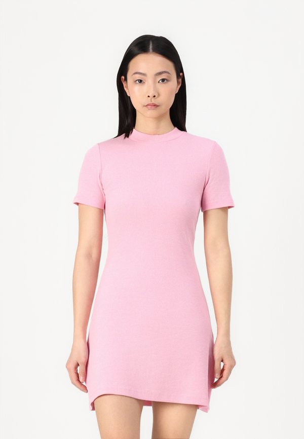 NMVIVA CREW NECK SHORT DRESS - Jersey dress - bonbon