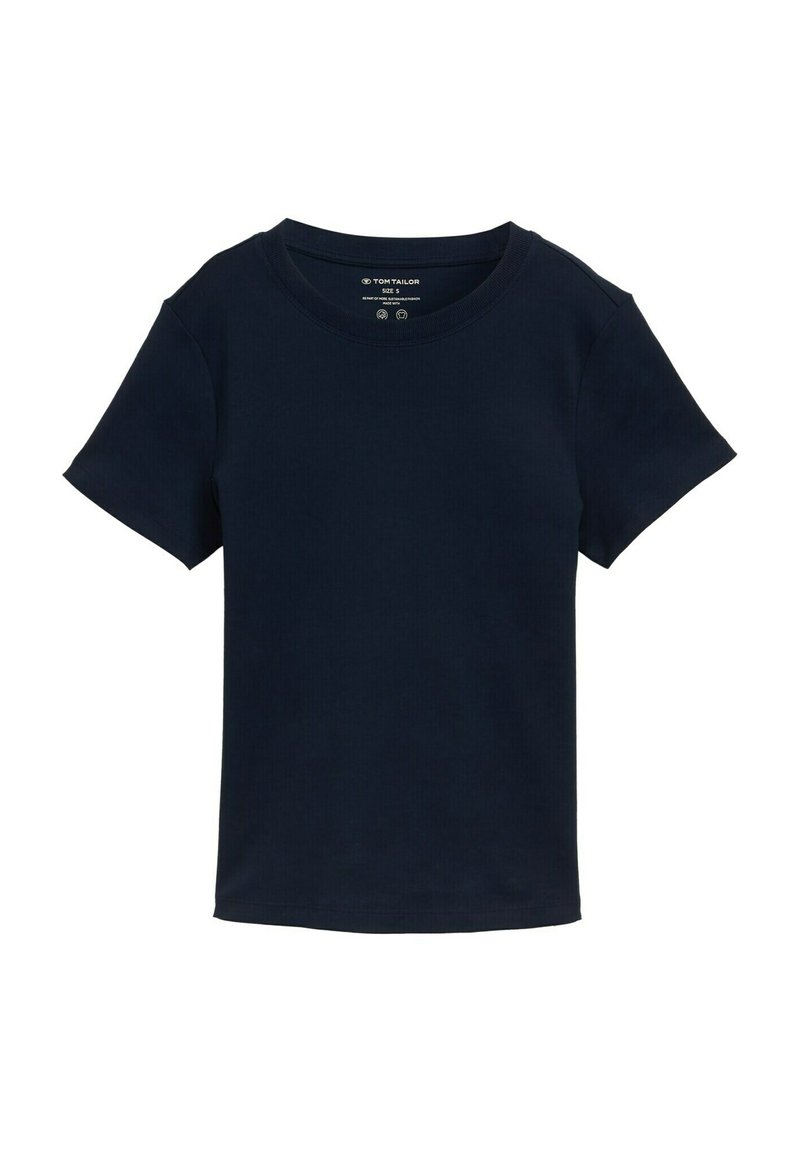 Tom Tailor T-shirt basic donkerblauw