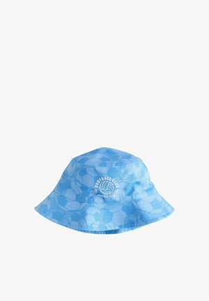 Light blue bucket hat with soccer ball pattern and white "Football Club Original Team" logo on front.