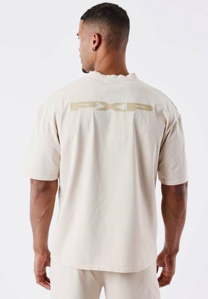 BASIQUE INTEMPOREL - Camiseta estampada - greige